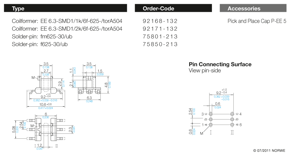EE 6,3-SMD1/1k/6f-625-/torA504 technical product visual