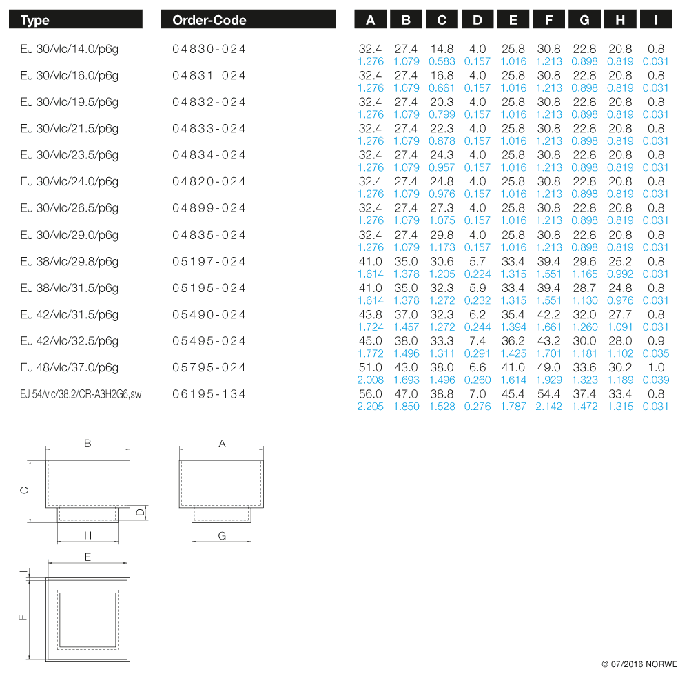 EJ 30/vlc/24,0/p6g technical product visual