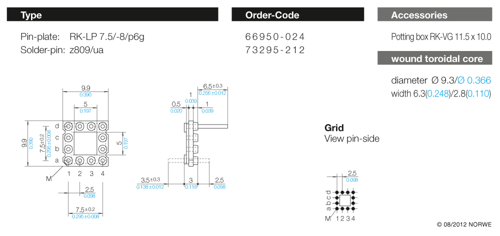 RK-LP 7,5/-8/p6g technical product visual
