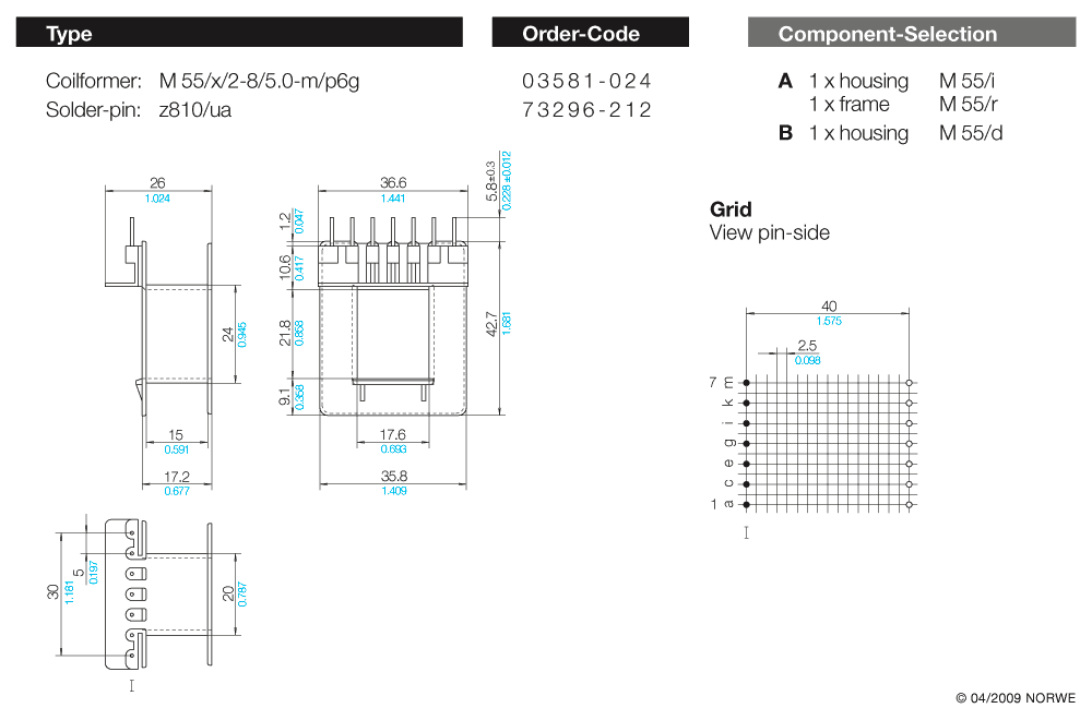 M 55/x/2-8/5,0-m/p6g technical product visual