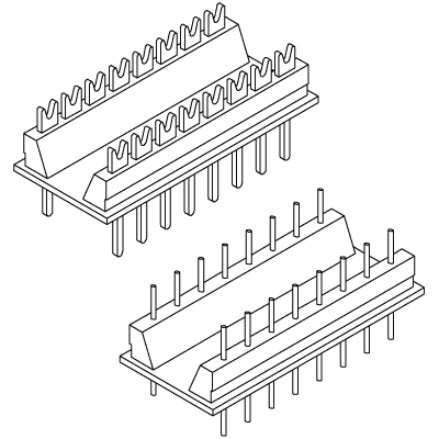 DIL Plugs With Spacing Feet technical product overview