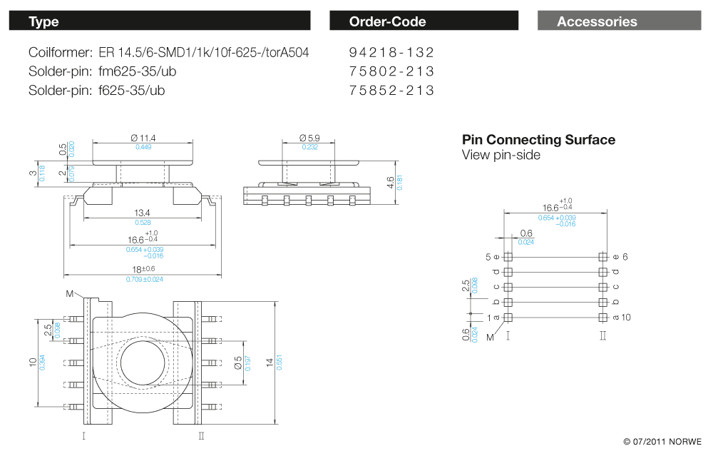 ER 14,5/6-SMD1/1k/10f-625-/torA504 technical preview