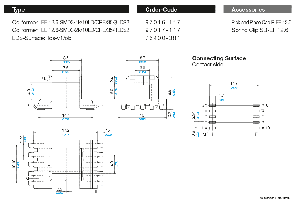 EE 12,6-SMD3/2k/10LD/2,54/CRE/35/8LDS2 technical product visual