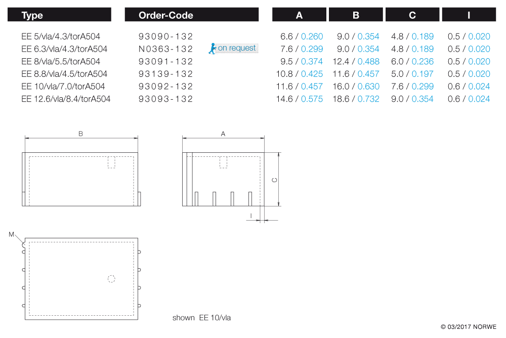 EE 8,8/vla/4,5/torA504 technical product visual
