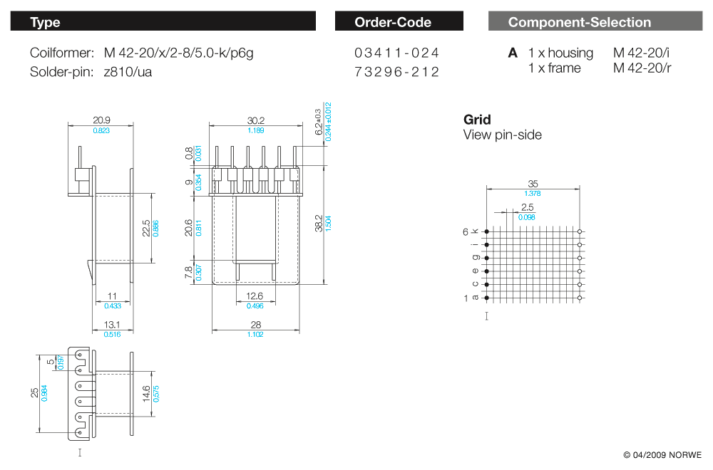 M 42-20/x/2-8/5,0-k/p6g technical product visual