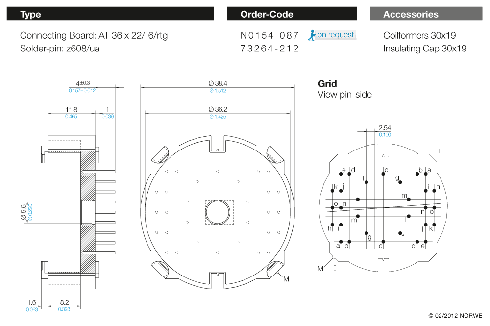 AT 36 x 22/-6/rtg nat. technical product visual