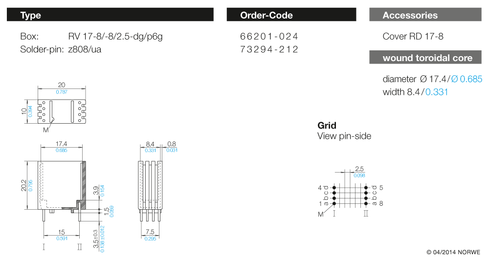 RV 17-8/-8/2,5-dg/p6g technical product visual