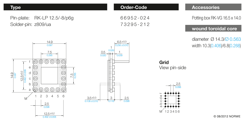 RK-LP 12,5/-8/p6g technical product visual