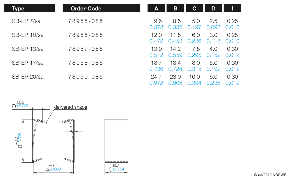 SB-EP 7/sa technical product visual