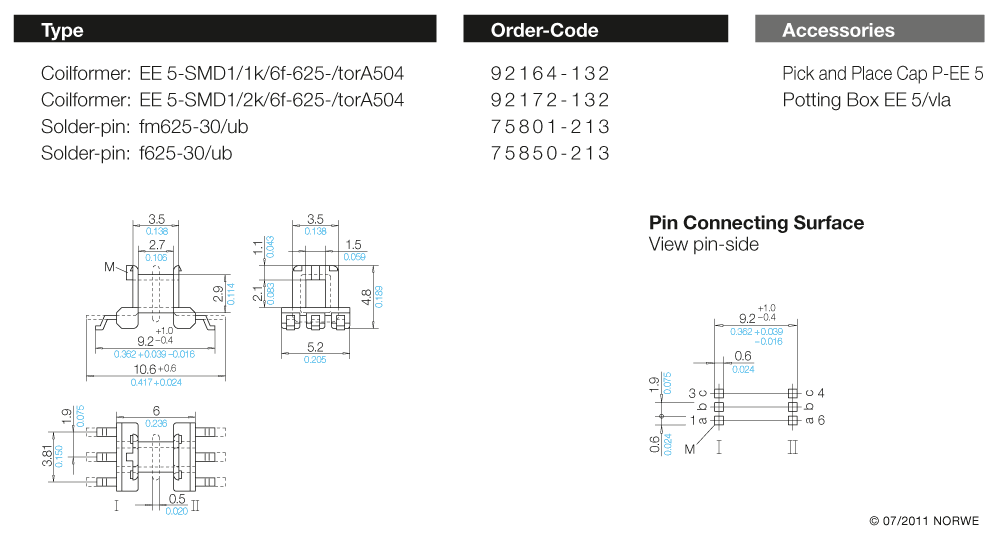 EE 5-SMD1/1k/6f-625-/torA504 technical product visual