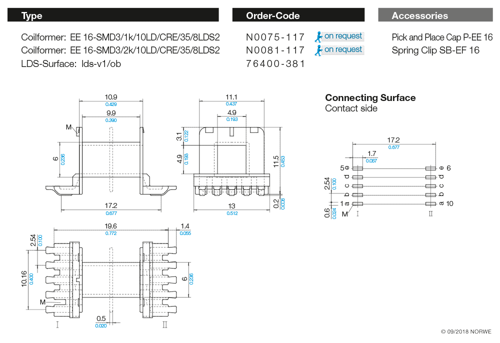 EE 16-SMD3/1k/10LD/2,54/CRE/35/8LDS2 technical product visual