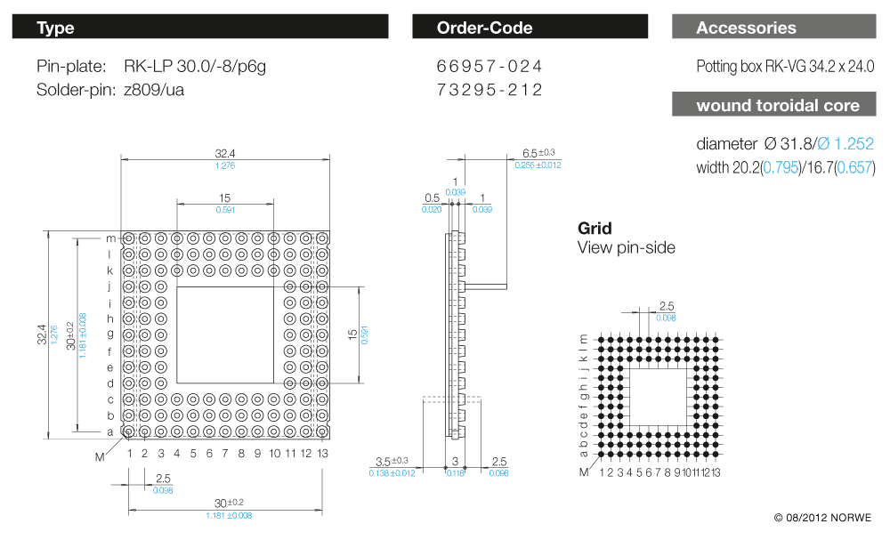 RK-LP 30,0/-8/p6g technical product visual
