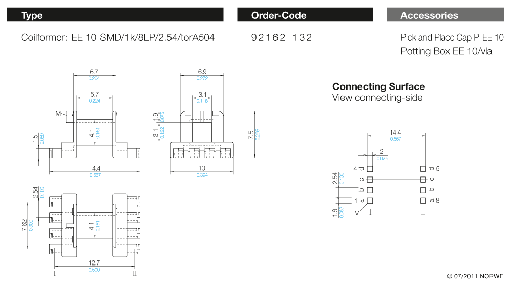 EE 10-SMD/1k/8LP/2,54/torA504 technical preview
