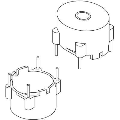 Toroidal Potting Housings H-RG For Horizontal PCB Technology technical product overview