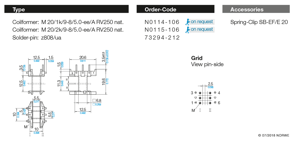M 20/1k/9-8/5,0-ee/A RV250 nat. technical product visual