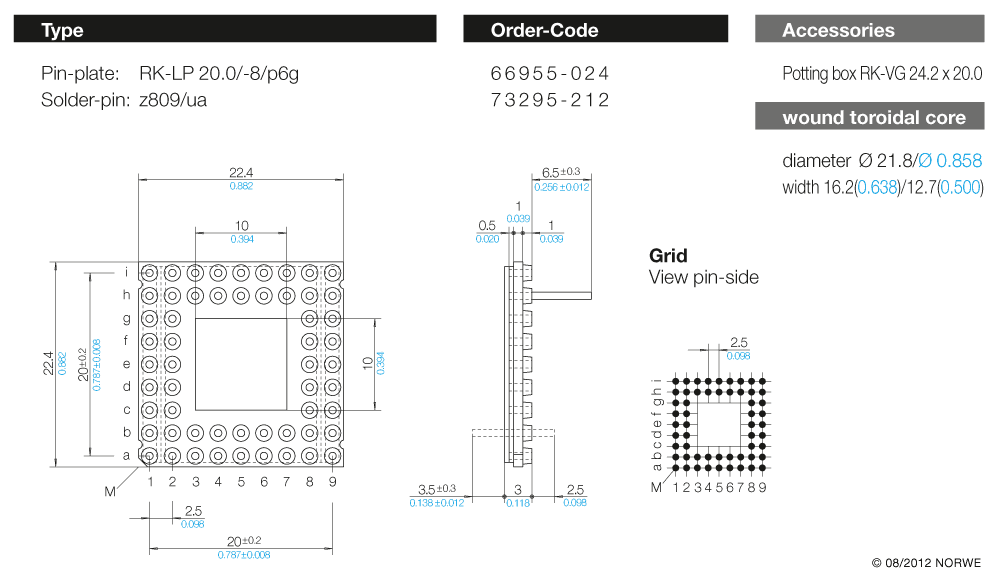 RK-LP 20,0/-8/p6g technical product visual