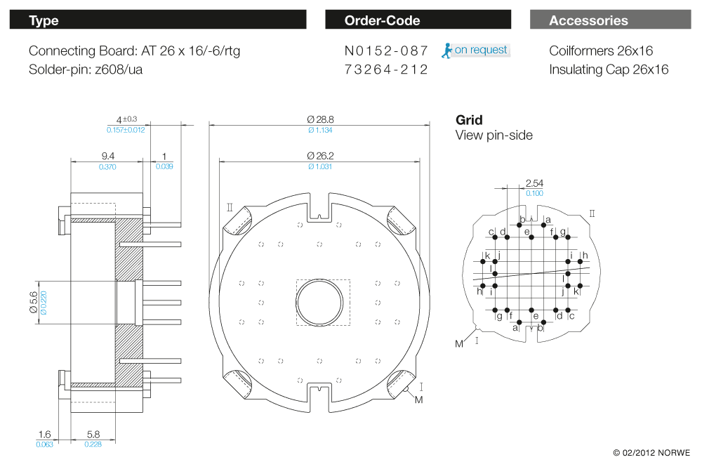 AT 26 x 16/-6/rtg nat. technical product visual