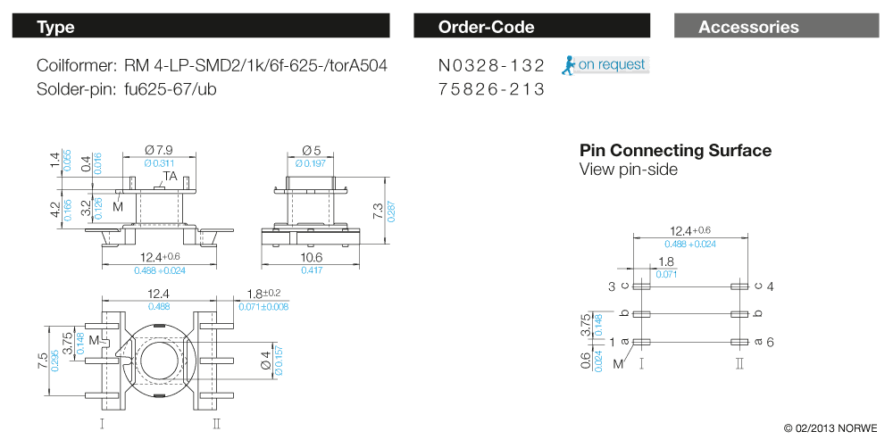 RM 4-LP-SMD2/1k/6f-625-/torA504 technical product visual