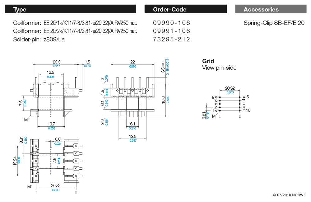 EE 20/2k/K11/7-8/3,81-e(20,32)/A RV250 nat. technical product visual