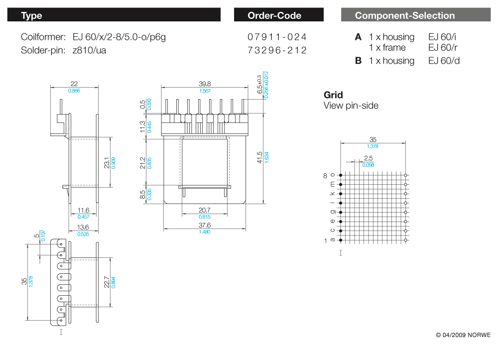 EJ 60/x/2-8/5,0-o/p6g technical preview