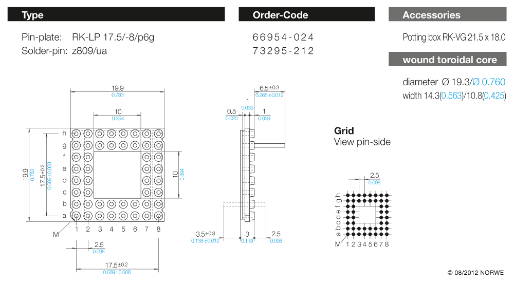 RK-LP 17,5/-8/p6g technical product visual