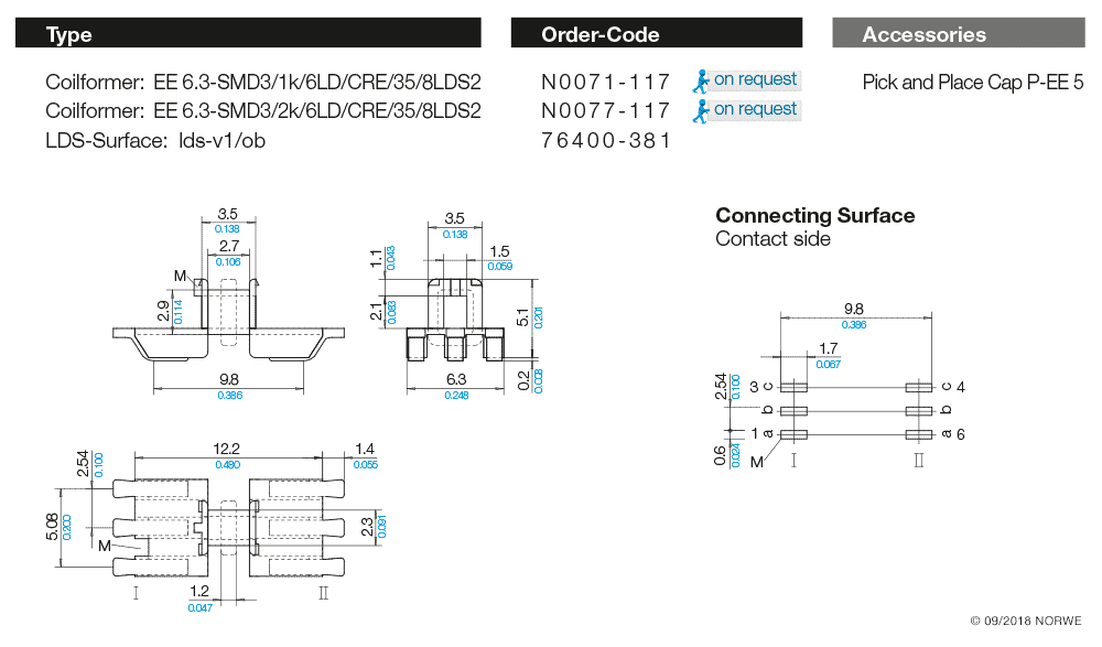 EE 6,3-SMD3/2k/6LD/2,54/CRE/35/8LDS2 technical product visual