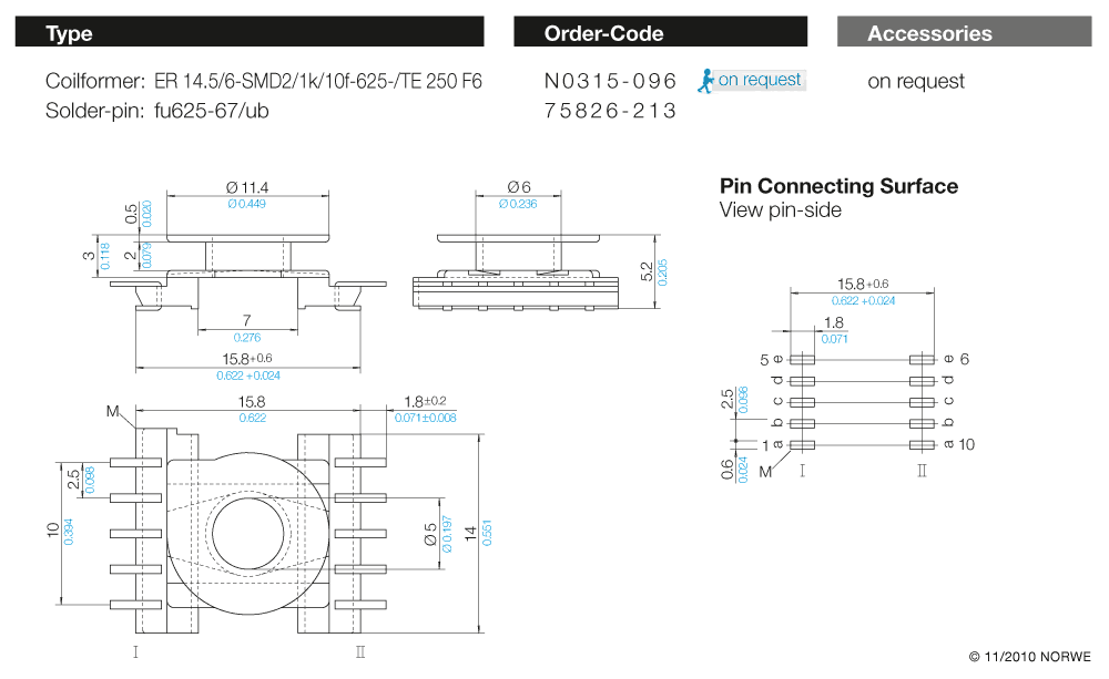 ER 14,5/6-SMD2/1k/10f-625-/TE 250 F6 technical preview