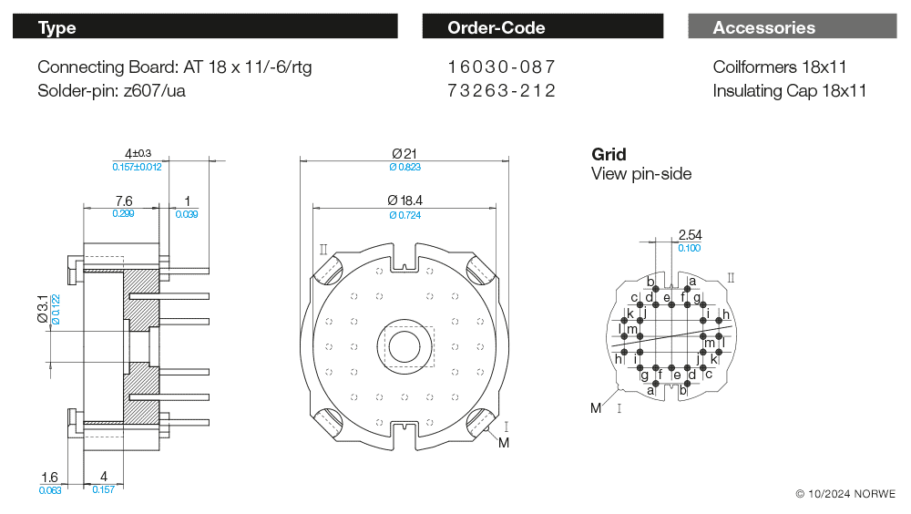 AT 18 x 11/-6/rtg nat. technical product visual