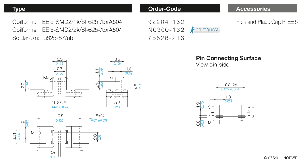 EE 5-SMD2/2k/6f-625-/torA504 technical product visual