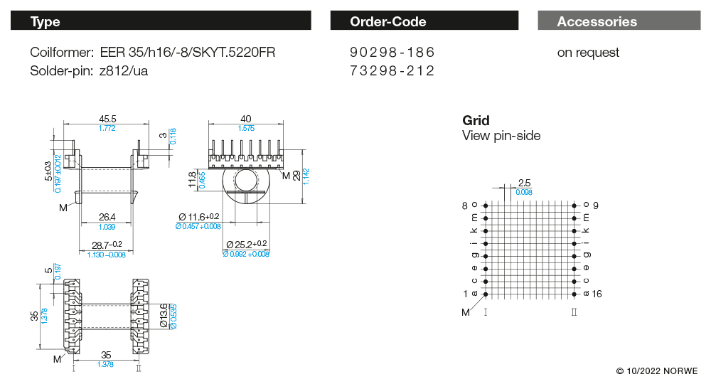 EER 35/h16/-8/SKYT.5220FR technical preview