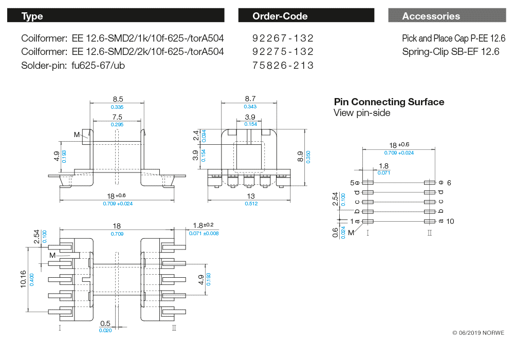 EE 12,6-SMD2/1k/10f-625-/torA504 technical product visual