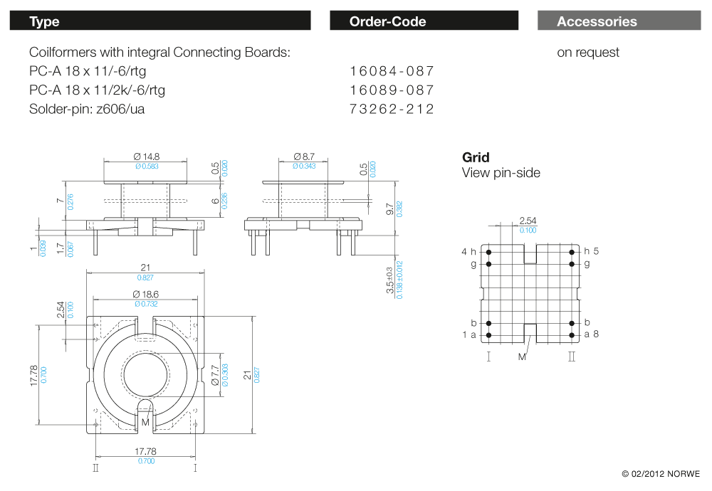 PC-A 18 x 11/-6/rtg nat. technical product visual
