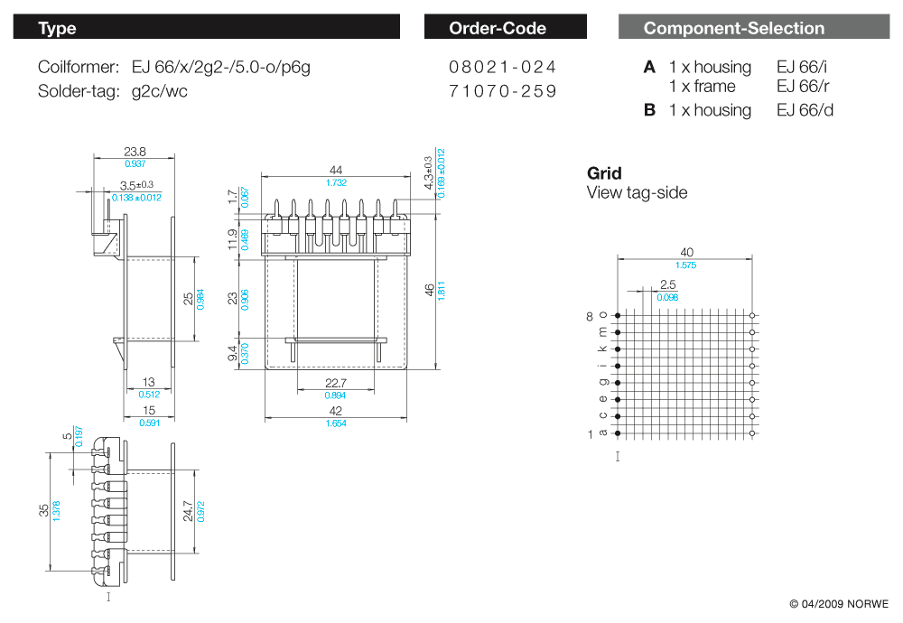 EJ 66/x/2g2-/5,0-o/p6g technical preview