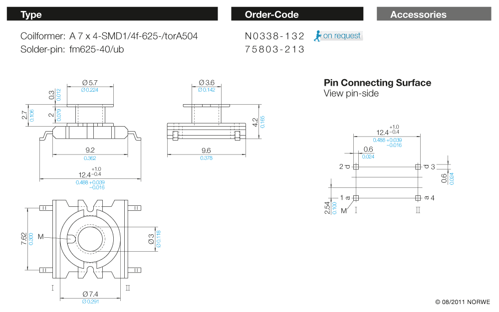 A 7 x 4-SMD1/4f-625-/torA504 technical product visual