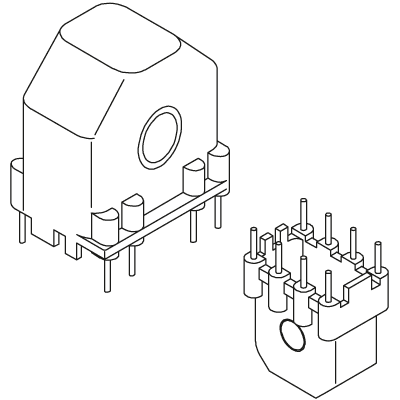 Toroidal Potting Housings V-RG For Vertical PCB Technology technical product overview